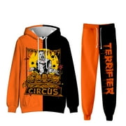 Terrifier Hoodies Set Halloween Horror Movie Merch For Men/Women Cosplay Scary Sweatshirt Pants Two Piece Set